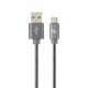 Cablexpert CC-USB2S-AMCM-2M-BG cable USB USB 2.0 USB A Micro-USB B Gris